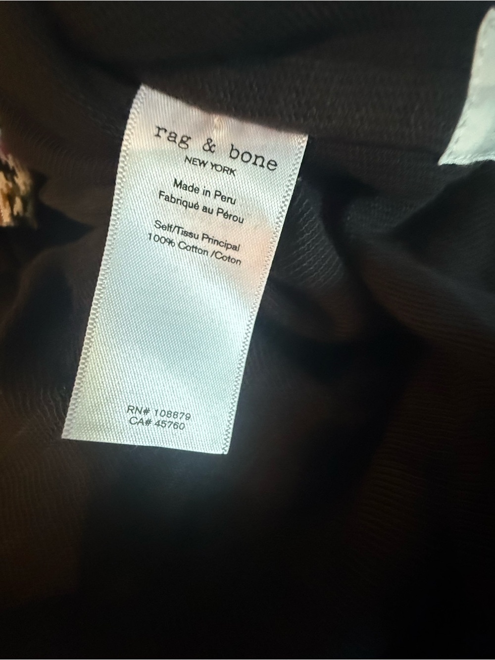 NWT. Rag & Bone. Black classic Long Sleeve Tee. Size XS. - Picture 12 of 14
